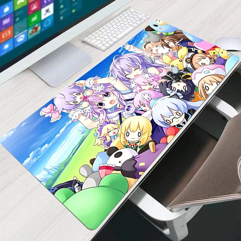 Hot Mouse Pad Hyperdimension Neptunia Gaming Desk Mat Cute Anime Mouse Mat Large Keyboard Pad Gamer Rug Mousepad Home Table Pad