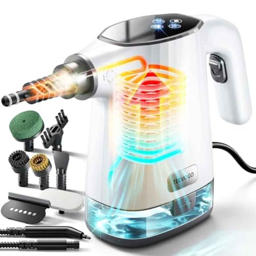 

Handheld Steam Cleaner 3s Fast Heat Pressurized Steam Cleaner Upgrade 450ml Removable Water Tank Lightweight Portable Steamer f