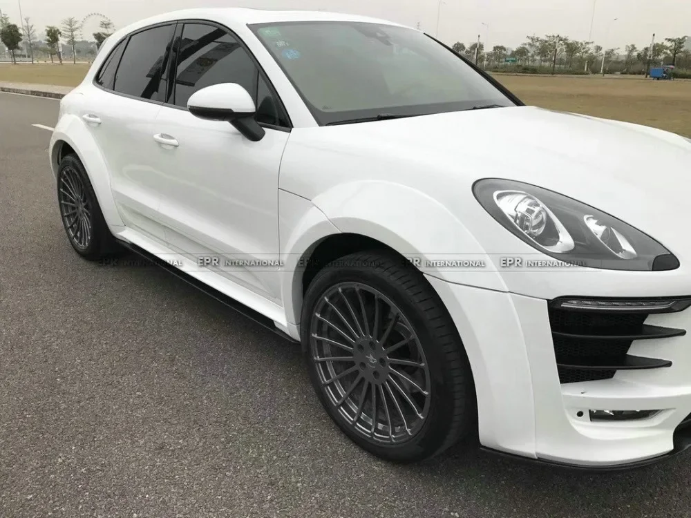 Car-styling For Porsche Macan Carbon With Fiberglass PD Style Wide Body Kit(front bumper,side skirt,wheel flare,rear diffuser)