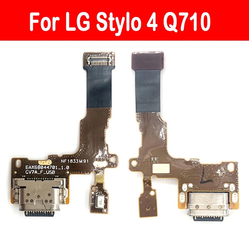 10Pcs/Lot, USB Charging Port Board Flex Cable Connector Parts For LG Stylo 4 Q710 Q710MS Q710CS L713DL Microphone Module