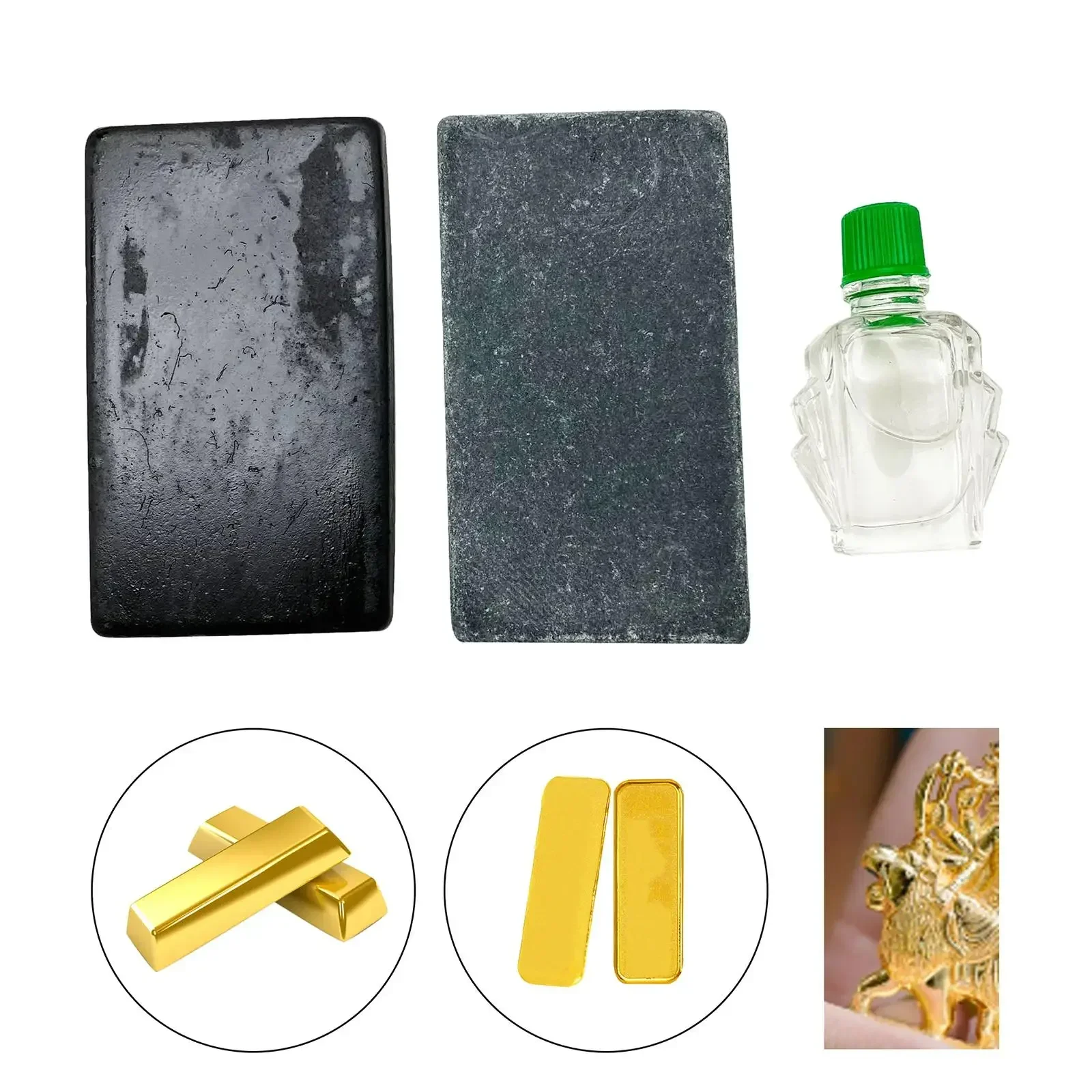 Portable Gold Testing Kit 10K/14K/18K/22K/24K Tester Stone for Jewelry Precious Metal Detector Tools with Accessories
