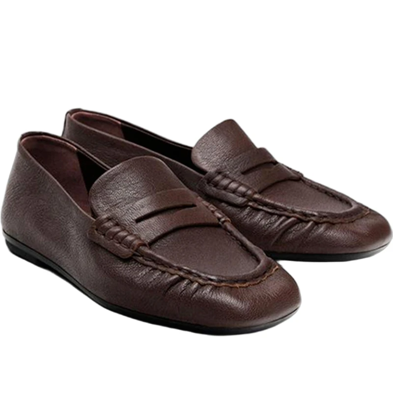 

Jenny & Dave женская обувь для женщин, лоферы, минималистичные модные туфли из натуральной кожи в стиле ретро с квадратным носком, удобные удобные Ccommuter