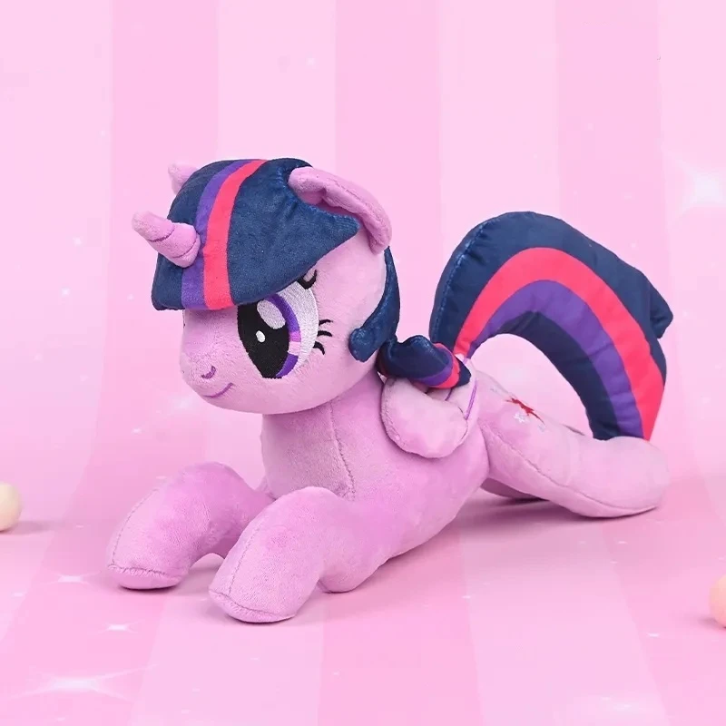 My Little Pony-muñeco de peluche de 30cm, prototipo de posición tumbada, muñeco de peluche para niña, almohada para dormir para mascota bonita de celebridad de Internet