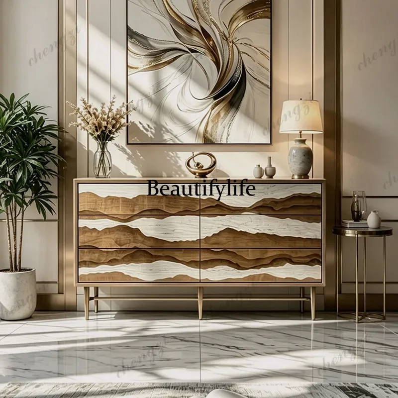 A52 American light luxury chest artistic villa bedroom decorative locker designer entrance cabinet