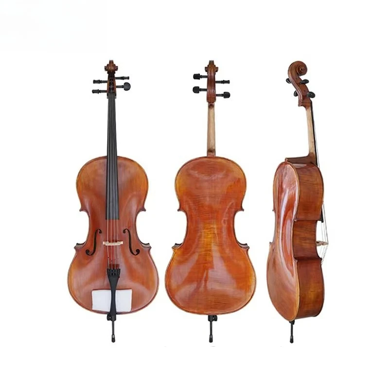 4/4 Size Professional Wood Cello Italian Craft String Musical Instrument for Players Practice and Performance