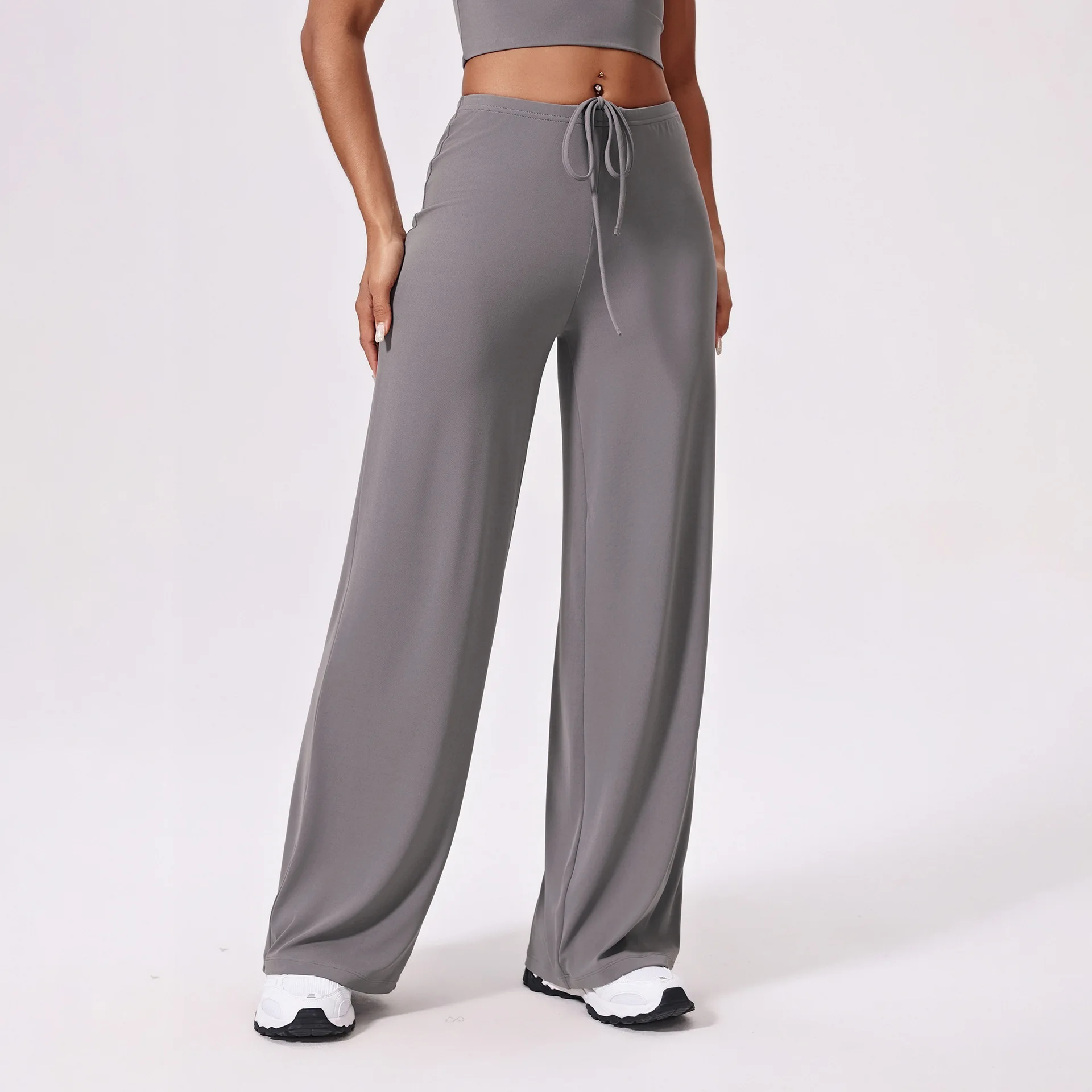 Antibacterial Cooling Wide Leg Sweatpants for Women Tummy Control & Soft Flowing Fabric for Yoga/Running/Fitness/Outdoor Sports