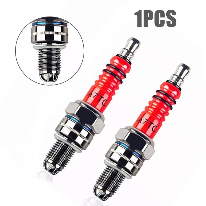 VERYUS 1pc Spark Plug 10mm High Performance 3-Electrode Spark Plug A7TC ATRTC CR6HSA CR7HSA CR7HGP For 50CC-150CC ATV Motorcycle