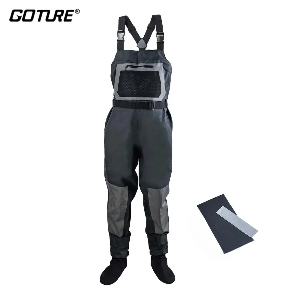 

Goture Fly Fishing Waders S M L XL XXL Size Durable Comfortable Breathable Stocking Foot Chest Wader for Men and Women