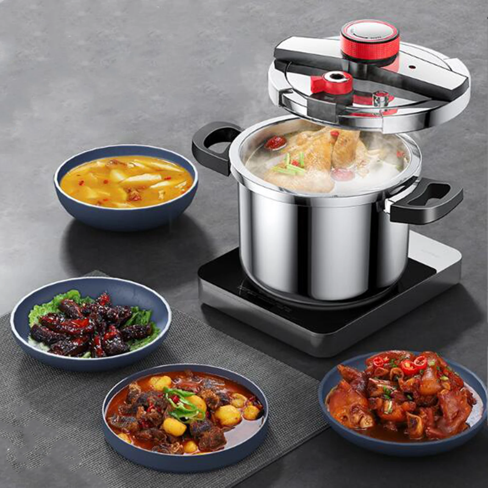 4L/6L Pressure Cooker Multifunctional Pressure-Limited Explosion-proof Pressure Cooker Stainless Steel Kitchen Pressure Pot