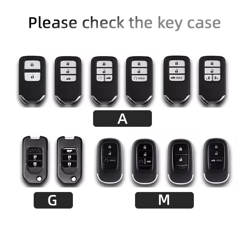 Alliage Style Car Key Case Cover Shell Fob 2/3/4/5 lèvent pour Honda Vezel City Civic Jazz BRV BR-V HRV Key JOAccessrespiration