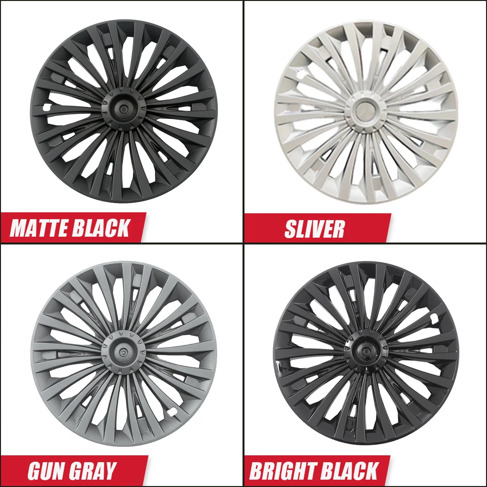 4PCS Hub Cap Performance Replacement Wheel Cap Automobile Full Rim Cover Accessories for Tesla Model y 19 Inch 2018-2023 Hubcap