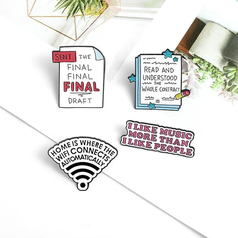 Do List Email Pins Custom Humor Grappig Citaat Broches Tas Kleding Revers Pin Label Badge Cartoon Sieraden Cadeau Vrienden 4 Stijlen Om