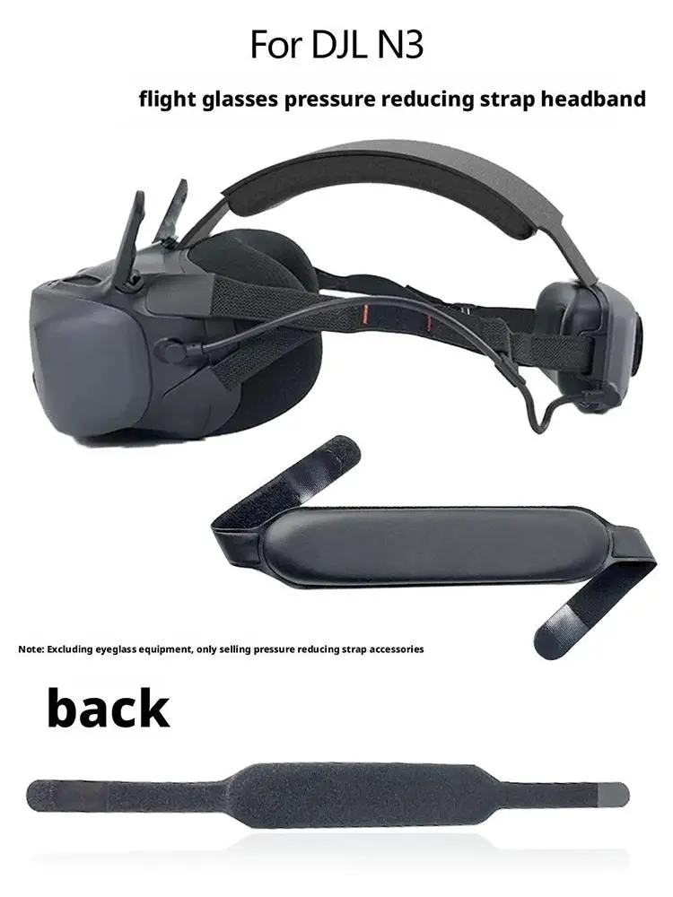 Sangle de tête pour lunettes de vol DJI N3, coussin en PU réglable et confortable, bandeau de soulagement de la pression pour DJL N3, sangle de remplacement
