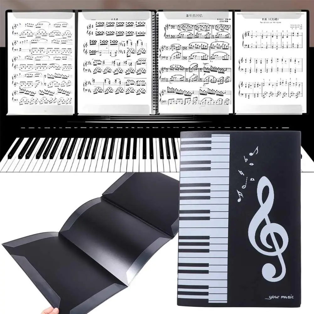 4 Pages Music Score Holder Writing Modification Directly Editable Expand Music Folder Storage Sheet A4 Size Piano Score Folder