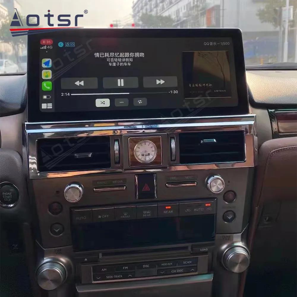 12.3 Android 11 Carplay Radio For Lexus GX460 2011-2020 Rear View Navigation GPS 1080P HD Auto Accessoires  For Tesla Style