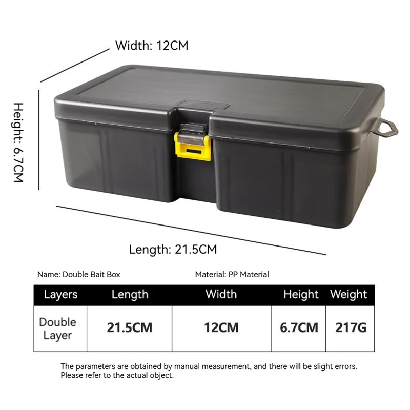 PRO BEROS Fishing Tackle Box Waterproof Plastic Double Layer Lures Hook Minnow Bait Storage Case Multifunctional Fishing Tool