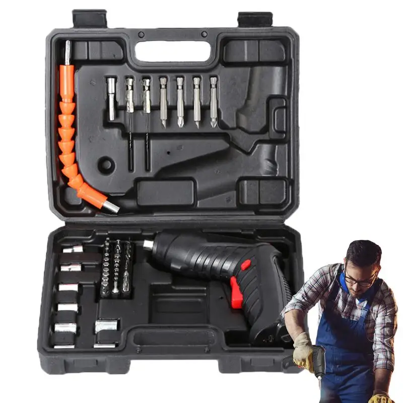 

Electric Screw Driver 47pcs Power Electric Screwdriver Set Rechargeable 3.6V Repair Tool Kit 180 Degree Rotation Screwdrivers