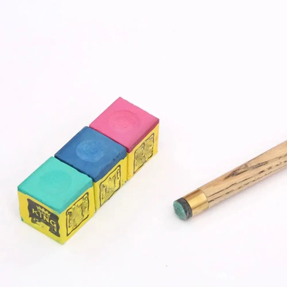 1Pc New Pool Cue Tip Cue Chalk No-slip Calcium Carbonate Billiard Chalks Blue/Green Indoor Sport Snooker Accessory Billiard Cue