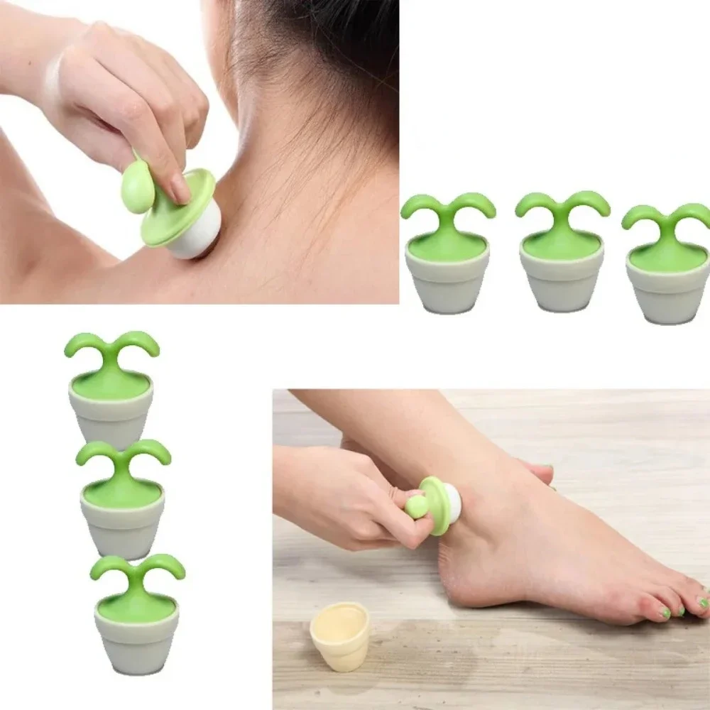 

Portable Neck Manual Head Point Stimulation Massage Balls Potted Plants Shapes Body Massage Ball Relief Pain Fatigued Pressure