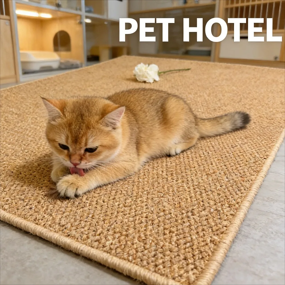 2026 1pc Tapete Arranhador para Gatos, Tipo Sisal, Resistente ao Desgaste, Antiderrapante, Estável para Todas as Estações, para Afiar Garras