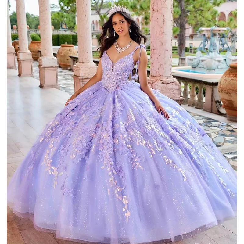 

High Quality Quinceneara Dress Embroidered Lace On Net With Sequins Princess Ballgown Off The Shoulder Customized Birthday Party