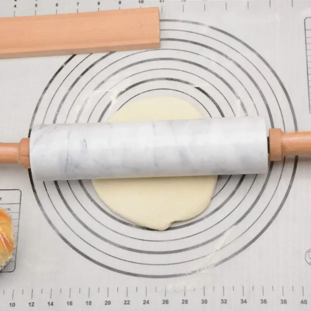 

Практичная деревянная ручка, мраморная скалка, антипригарный валик для теста с гладкой поверхностью и основанием для хранения, свернутая палочка для теста, печенье