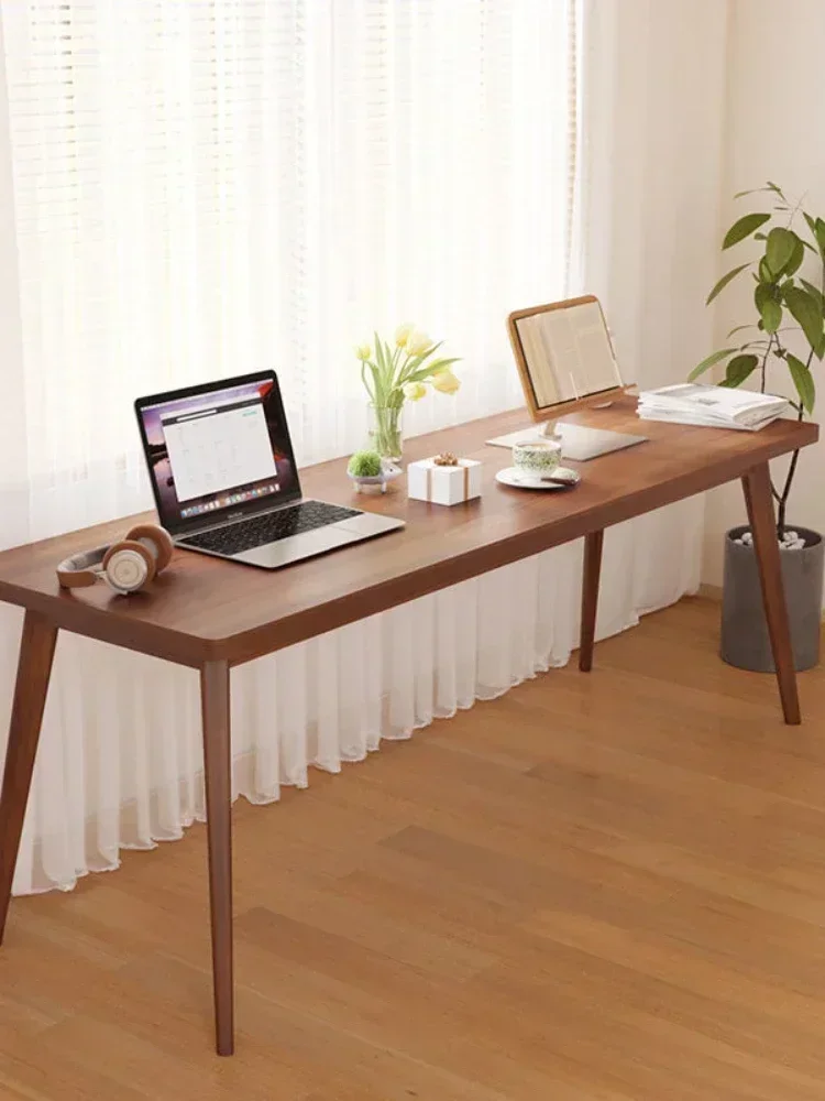 Long Table Internet Celebrity Rectangular Desk Home Double Desk Modern Simple Computer Desk Solid Wood Leg Workbench