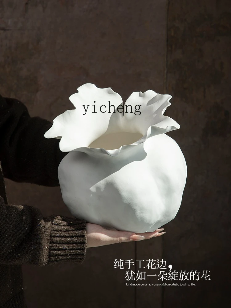 LSL Ceramic Vase Art Simple Modern Home Flower Arrangement Ornament Light Luxury Creative Living Room Flower Container