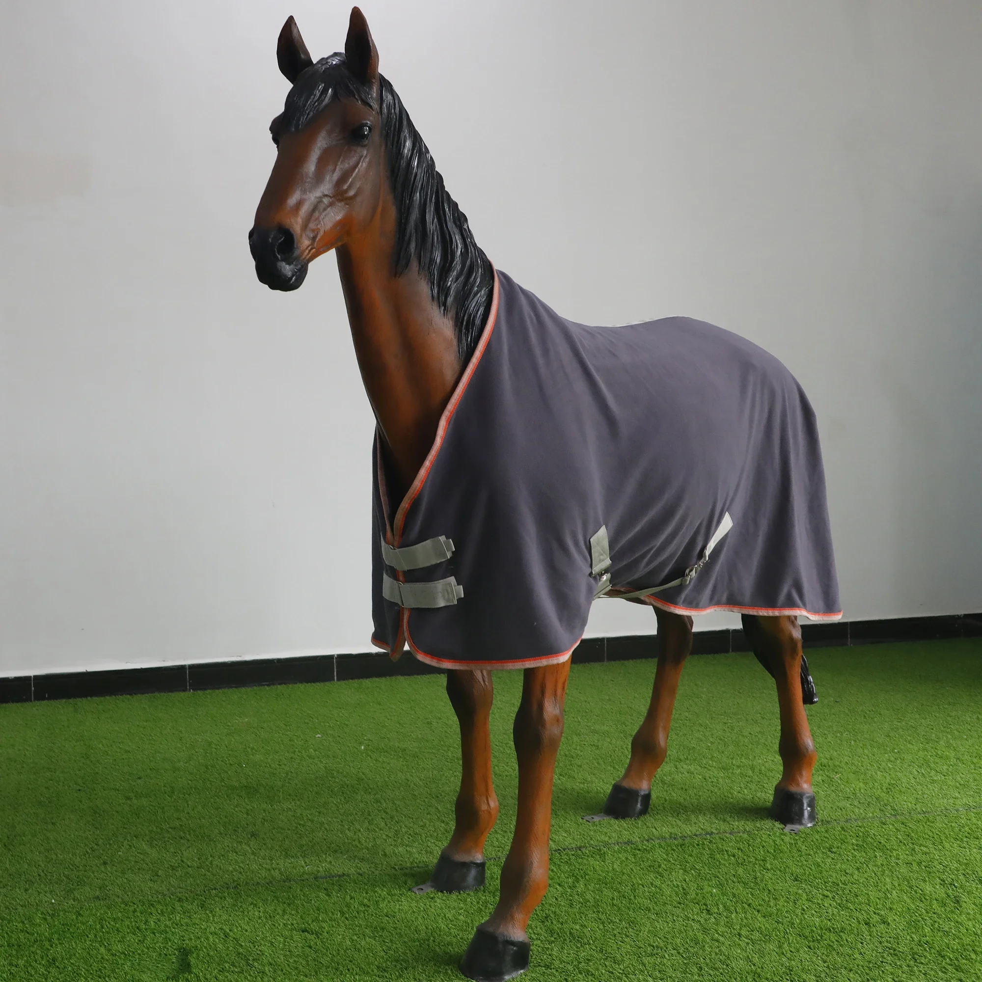 Alfombra de forro polar de caballo suave y cálida personalizada, sábanas de caballo equino baratas para interiores estables, venta al por mayor, novedad de 2024