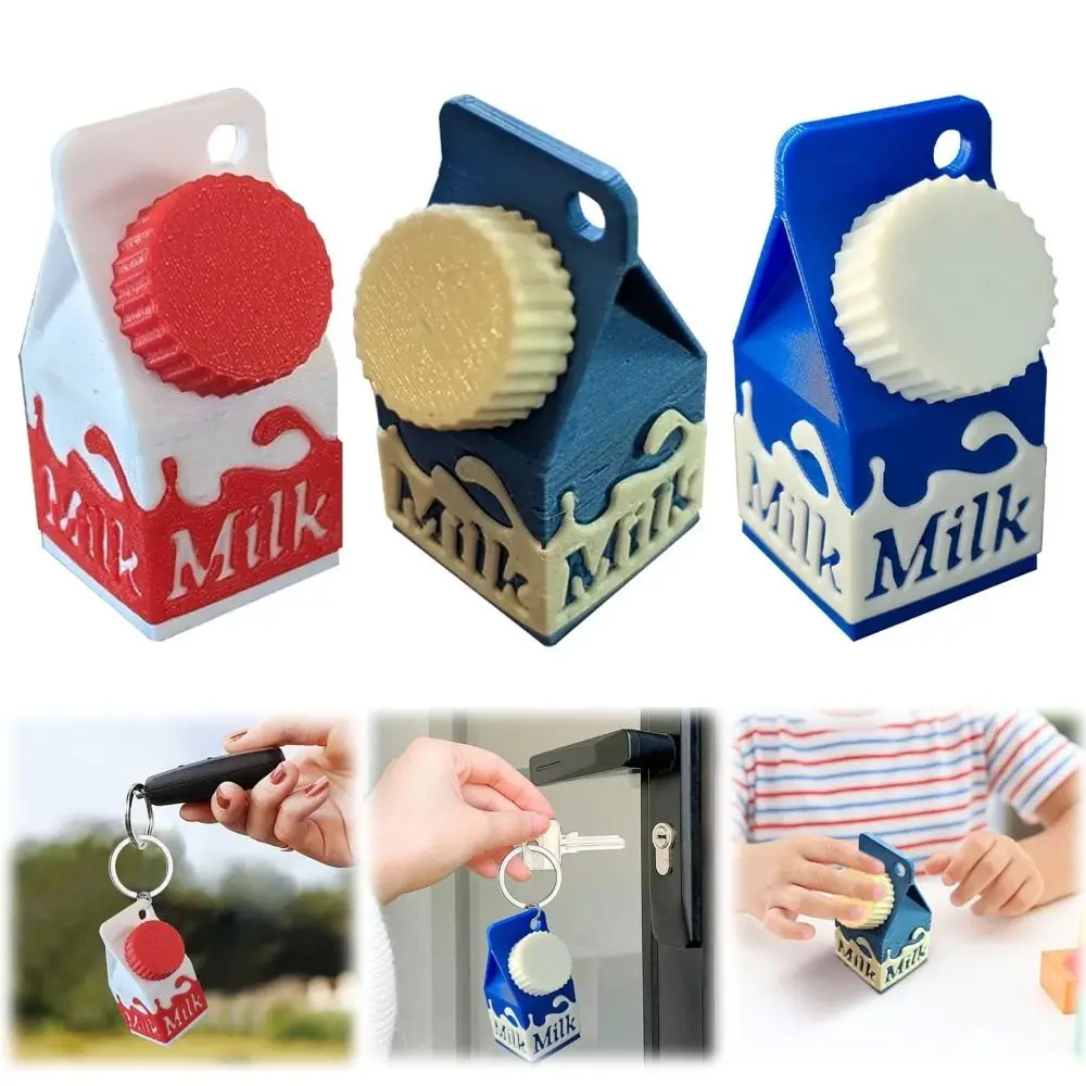 Mini Lactose and Tolerant Pill Holder Pill Holder Keychain Pill Container Milk Carton Keychain for Pills