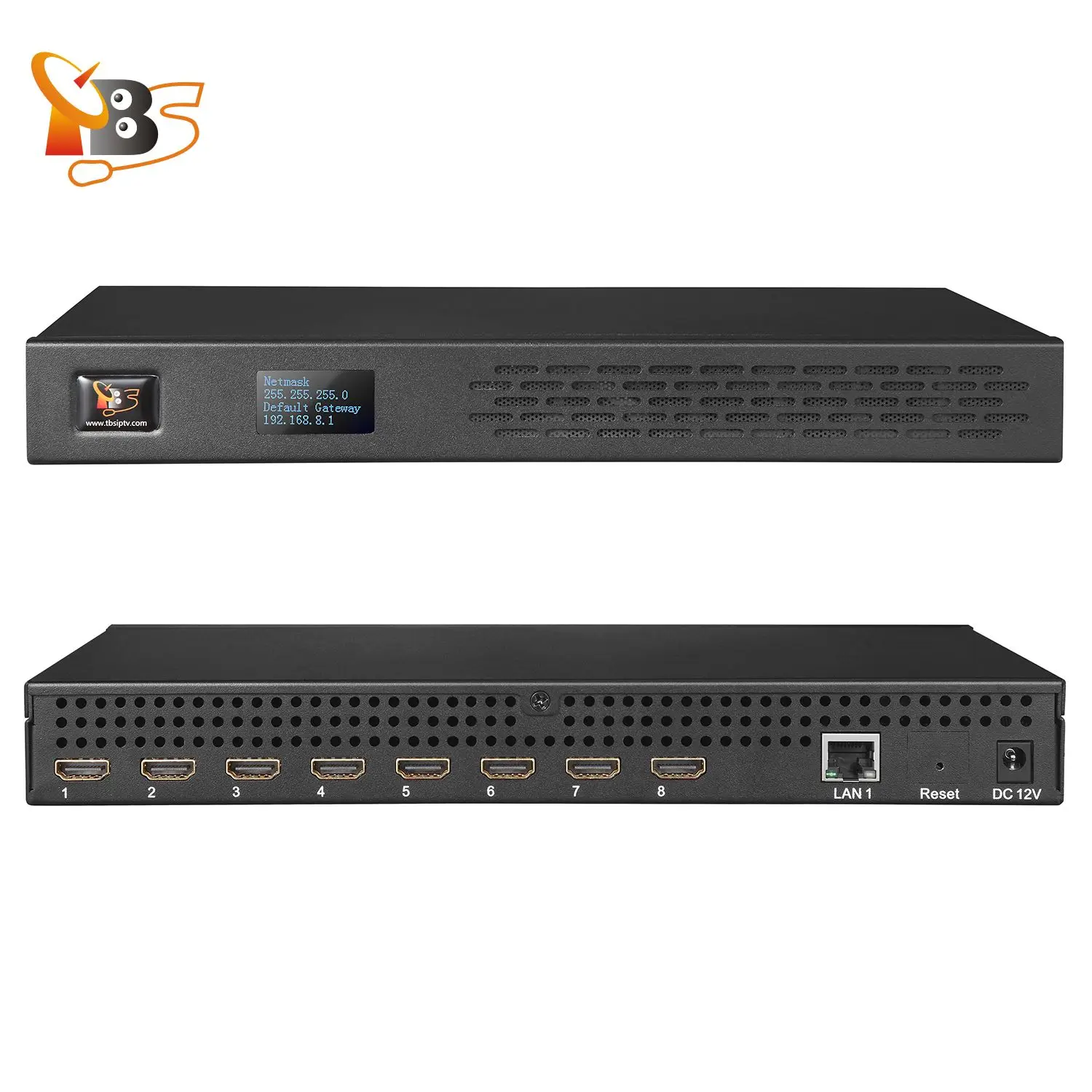 TBS2808X 8 قنوات 4K 30 هرتز H.265/H.264 HDMI جهاز تشفير الفيديو يدعم HTTP | هالس (M3U8) | SRT | UDP | مخرج RTMP للتلفزيون المباشر | بث الحدث