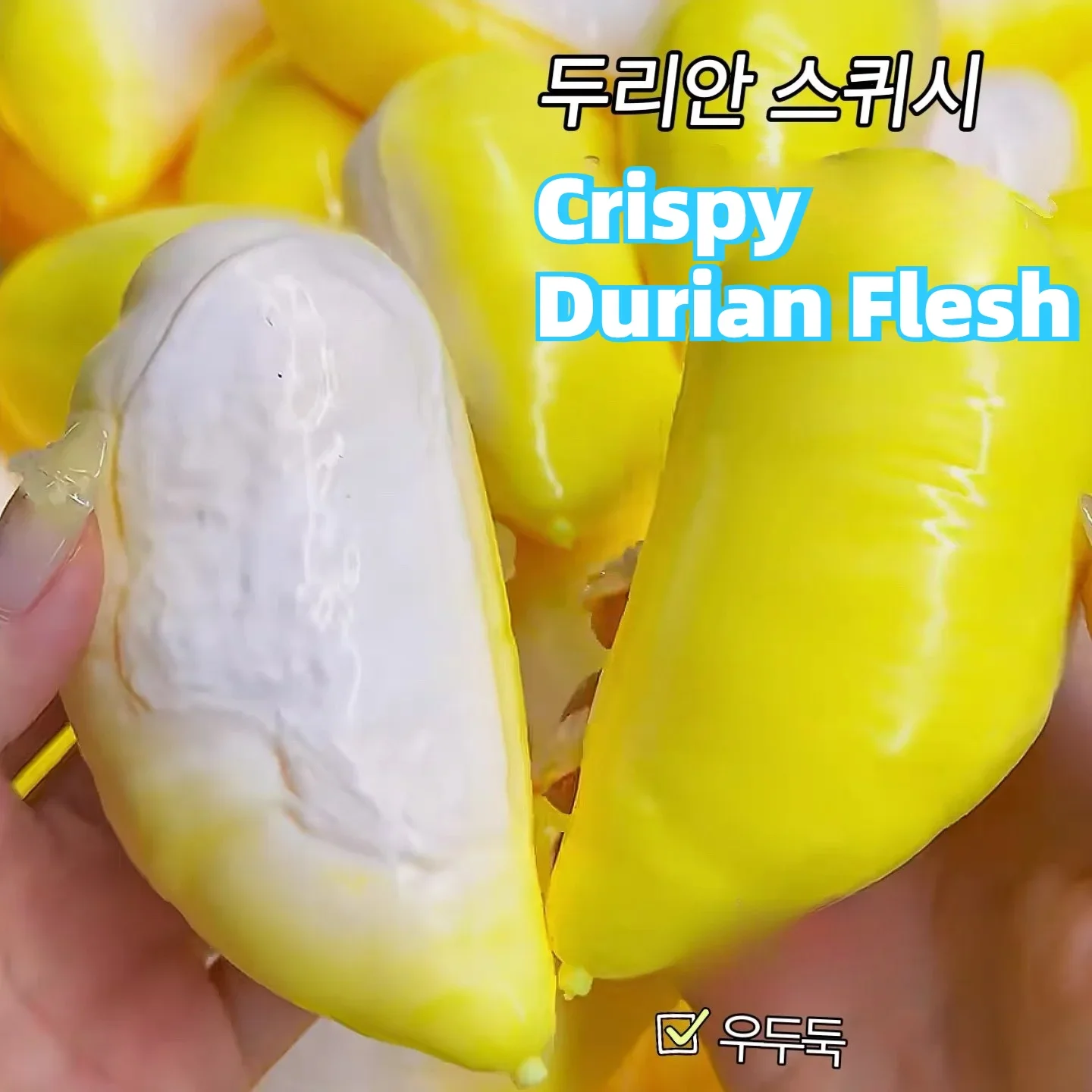 Handgefertigter Knuspriger Durian-Fleisch-Quetschball, Langsam Aufsteigender ASMR Sensorischer Anti-Angst Stressabbau-Quetschball für Erwachsene – Detail 1