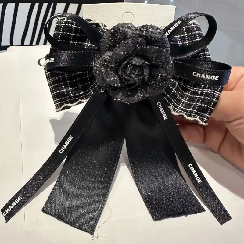 

Korean Fabric Bow Hairpin Camellia Flower Spring Clip Hair Clips Elegant Temperament Ponytail Headwear Girls Hair Accessories
