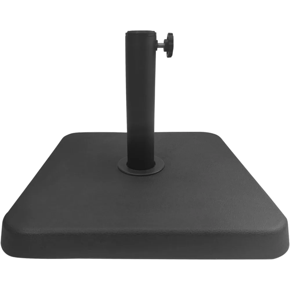 

38 lb Square Heavy Duty Patio Market Table Umbrella Base Stand Weight Pre-filled for Outdoor, Black Umbrella Base