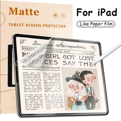 Matte Paper Film Protector de Tela para iPad, Pro 13, 11, M4, M2, 12.9, 10, 9, 9th, 10th Geração, Air 5, 4, 3, Mini, 6, 8 °, fosco, 2024