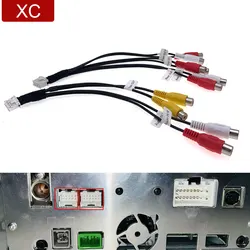 10 12 Pin Car Radio RCA Audio Rear Subwoofer Front Video Cable for Clarion FX503 NX603 NX604 NX605 Android DVD Navigation