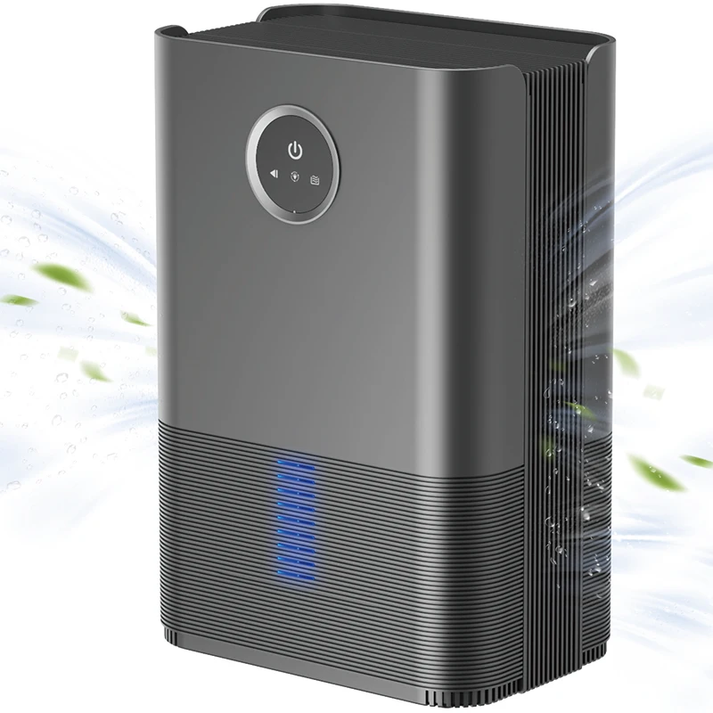 مزيل رطوبة الهواء كتم امتصاص الرطوبة مزيل مجفف الهواء للمساحات الصغيرة (40-60 ㎡ )، سعة 1 لتر/ساعة، خزان 2.5 لتر، طاقة منخفضة 60 وات