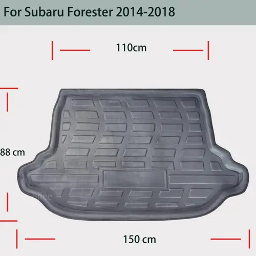 Imagen 2 del producto Para Subaru Forester SJ 2013 2014 2015 2016 2017 2018 alfombrilla trasera para maletero de coche revestimiento de carga bandeja de suelo de maletero accesorios de alfombra EVA 3D