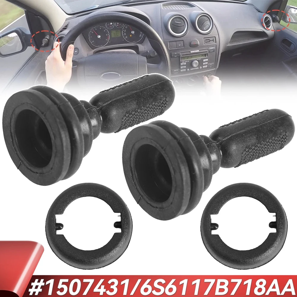 2pcs Manual Door Wing Mirror Adjuster Knob For Ford- Fiesta- MK6 2001-2006 1507431 Reversing Mirror Adjustment Handle Part