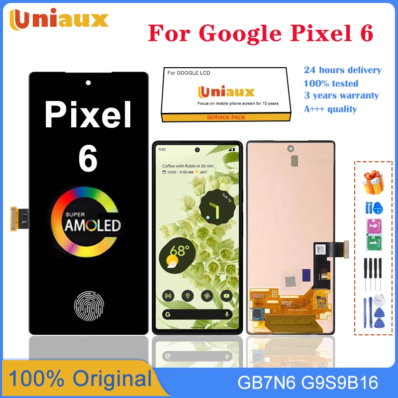 

100% Original LCD For Google Pixel 6 LCD GB7N6 Display Screen Frame Touch Panel Digitizer For Google Pixel 6 pro GLUOG G8VOU LCD