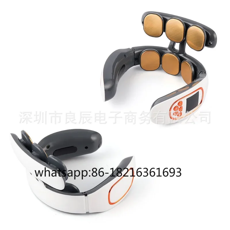 

Multi functional neck protector, 6-head physical therapy shoulder and neck massager, impact type cervical massager