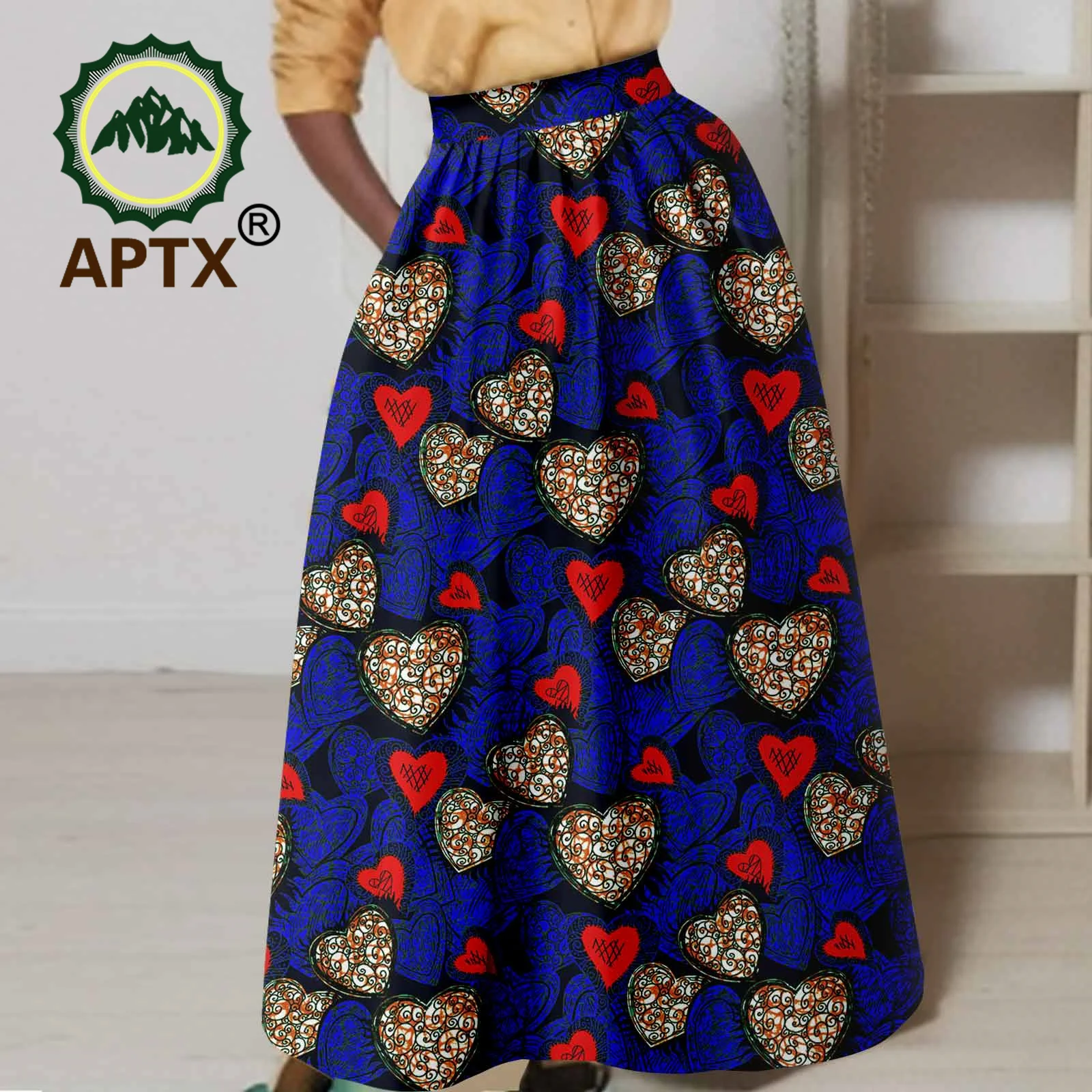 Jupe longue africaine imprimée Ankara pour femmes, taille haute, longueur de rinçage, jupes adt avec poches, Dashiki décontracté, mode estivale