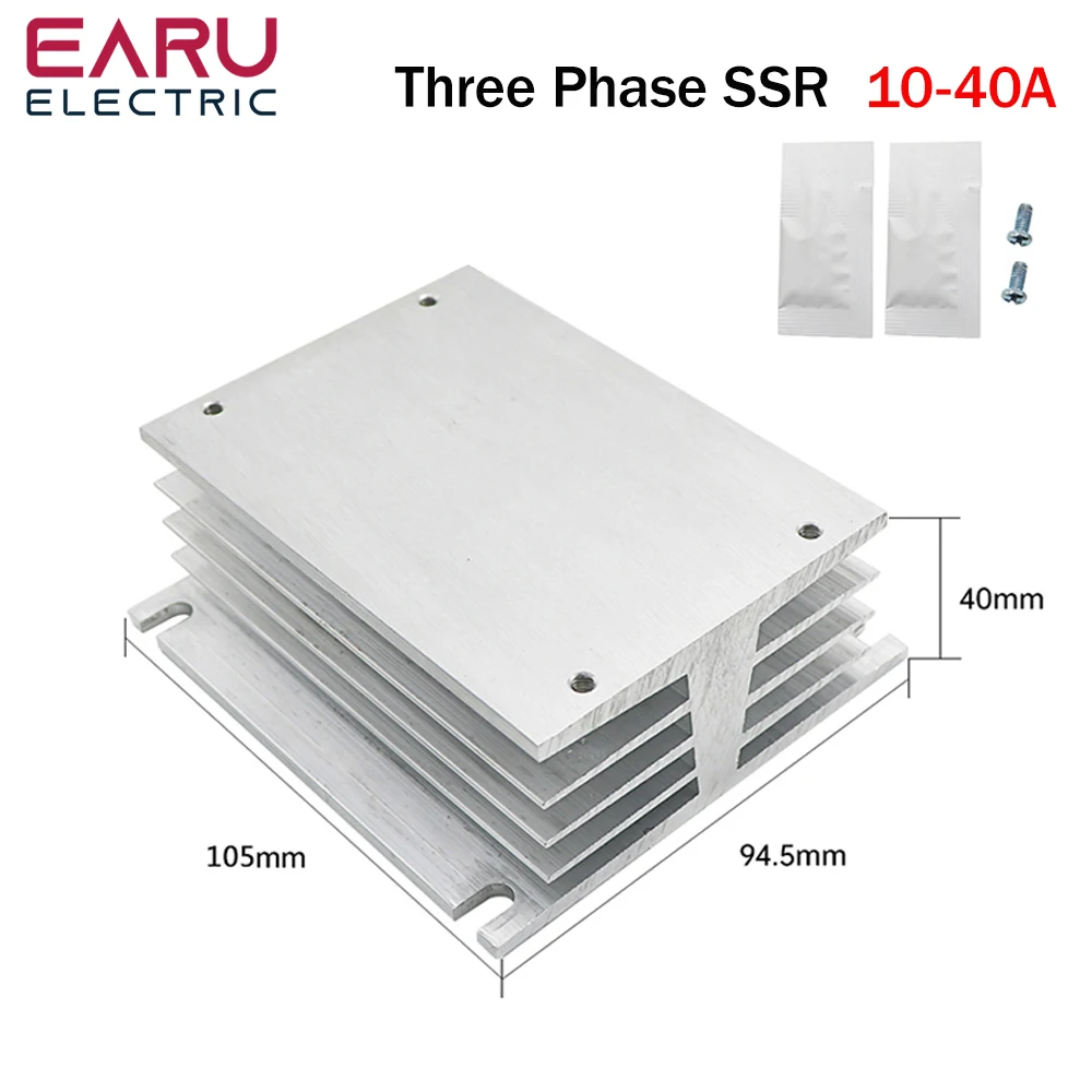 SSR-10DA SSR-40DA SSR 25A 60A 80A 100A 120A Dreiphasiges SSR-Halbleiterrelais DC-Steuerung AC 480V 5-32V Eingang Aluminium-Kühlkörper – Detail 7