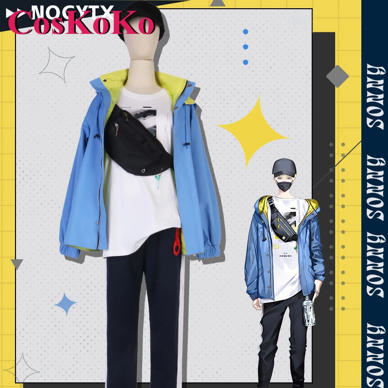 CosKoKo Sonny Brisko Cosplay Anime VTuber Noctyx Costume Fashion Handsome New Uniform Unisex Halloween Party Role Play Clothing