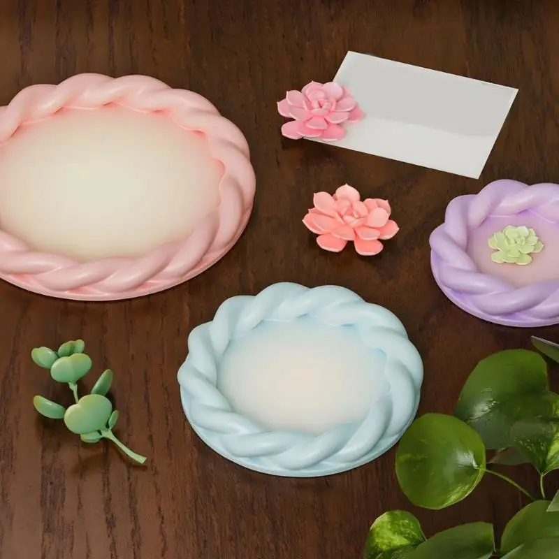 

9HJK Многоцелевой силиконовый поднос с поворотной пластиной, улучшающий атмосферу, аксессуар для домашнего использования и