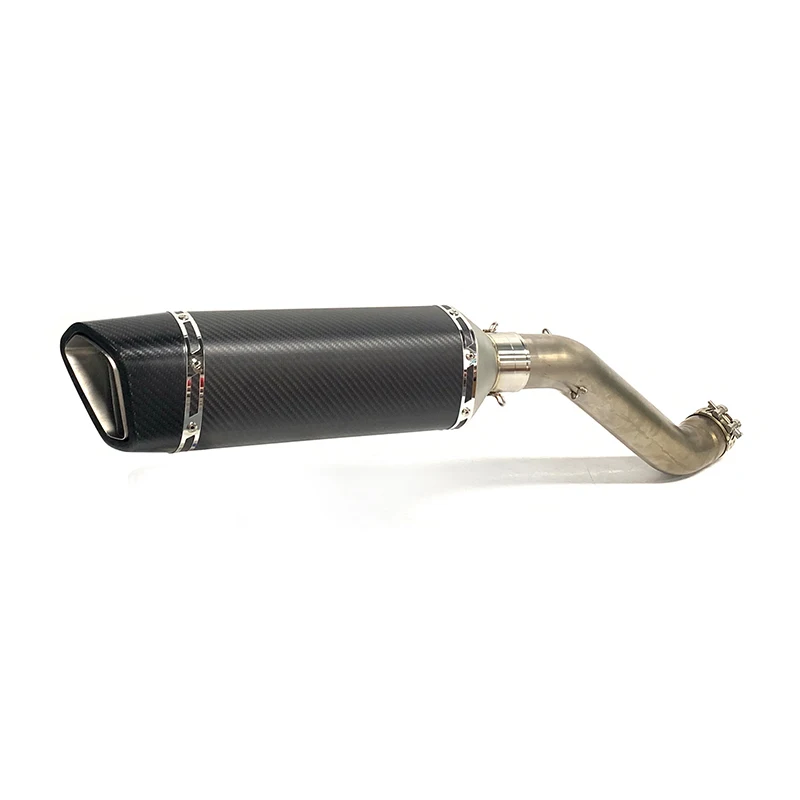 Motorcycle Exhaust Muffler Motorcycle For RSV4/TuonoV4 Carbon fiber Mid Link Pipe Modified exhaust T3 slip-on exhaust