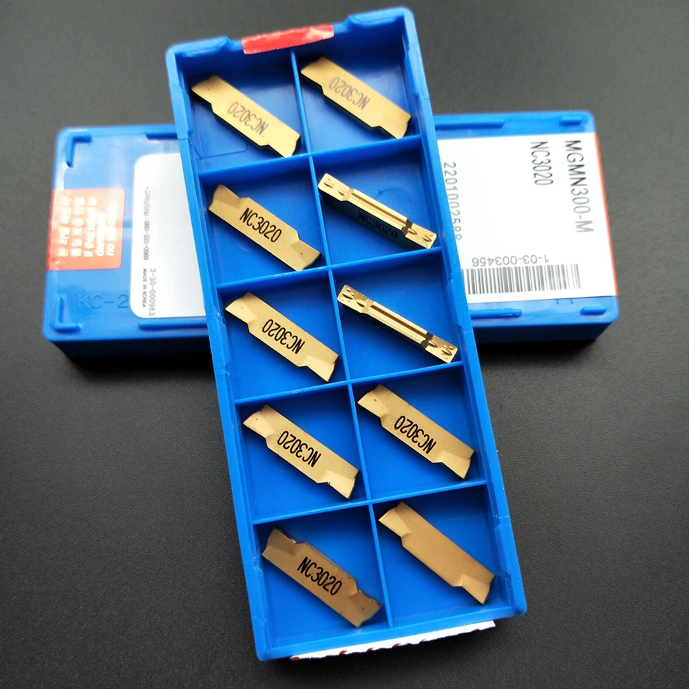 

NC3020 MGMN300-M Insert 3.0mm Carbide Cutting Insert Lathe MGMN300-M Tool 10Pcs Wood Aluminum Manual Inspection