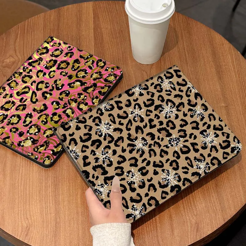 

Чехол для планшета с леопардовым принтом и узором снежинок для Lenovo Xiaoxin Legion Pad Tab Pro GT Y700 Gen4 2 11 P11 M10 K10 3rd Plus Gen