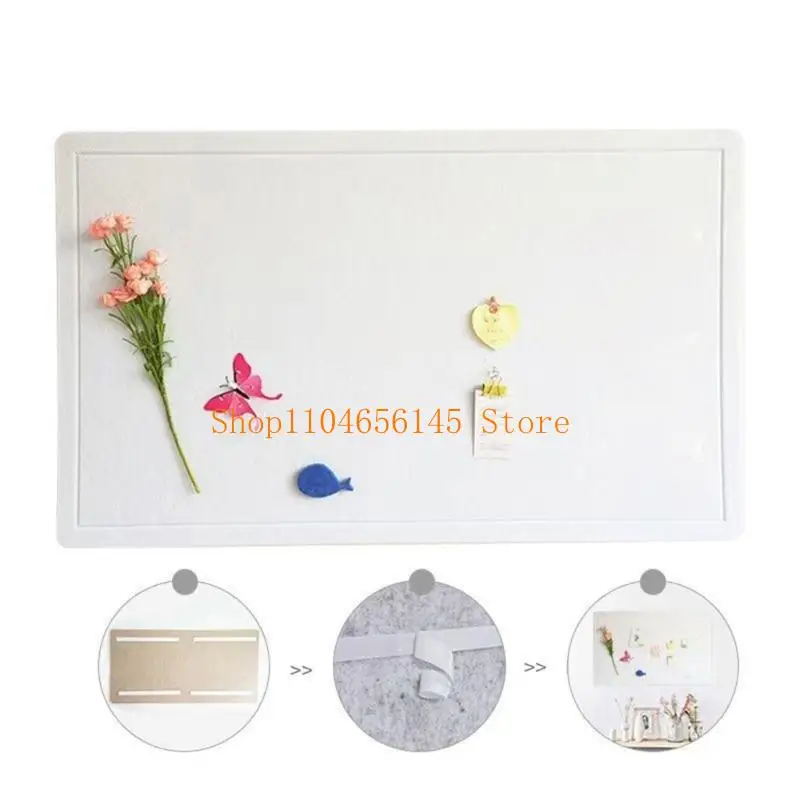 

5asd Felt Bulletin Board User Friendly Fabric Wall Display Reusable Notice Panel