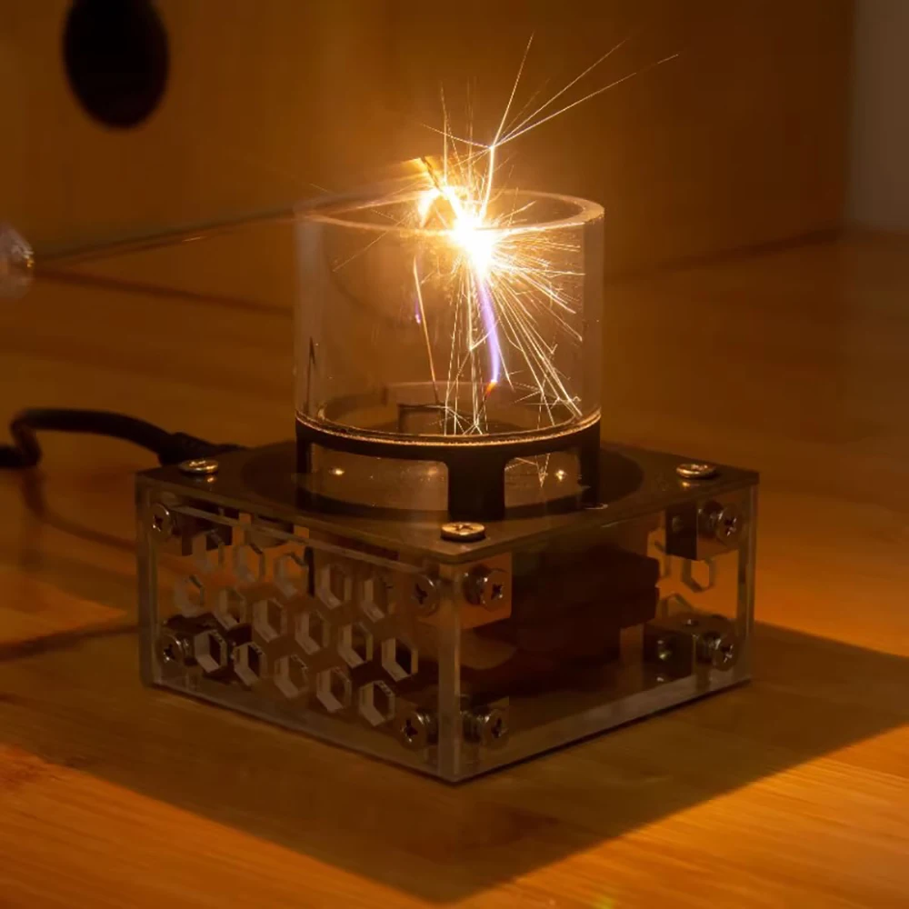 High-Voltage Arc Plasma Speaker for Home Decor Creative Science Art Light Show Metal Tube Negative Ion Arc Plasma Tube Speaker